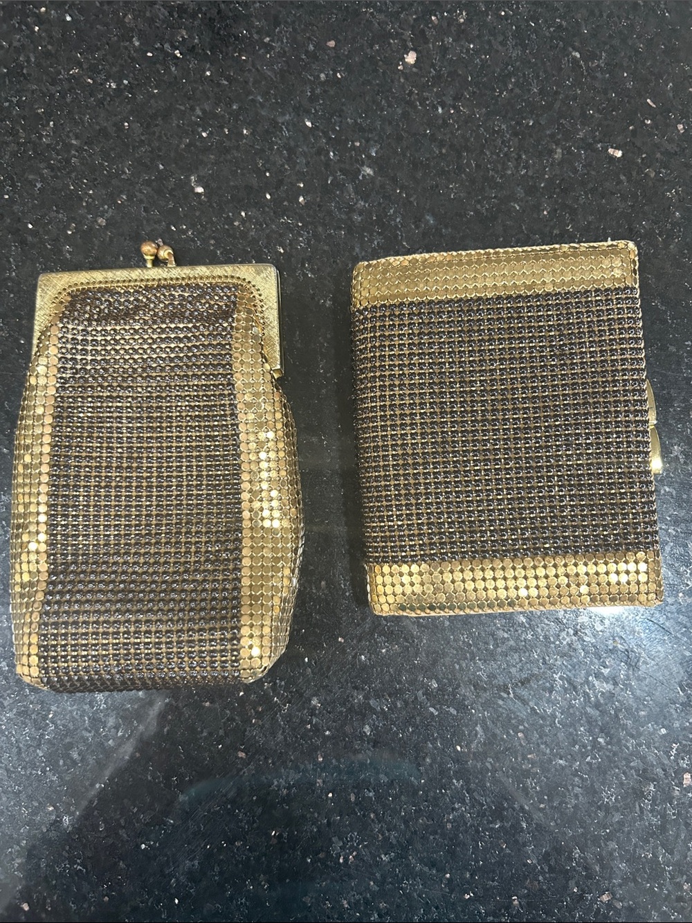 Vintage Gold Mesh Wallet/Cigarette Case